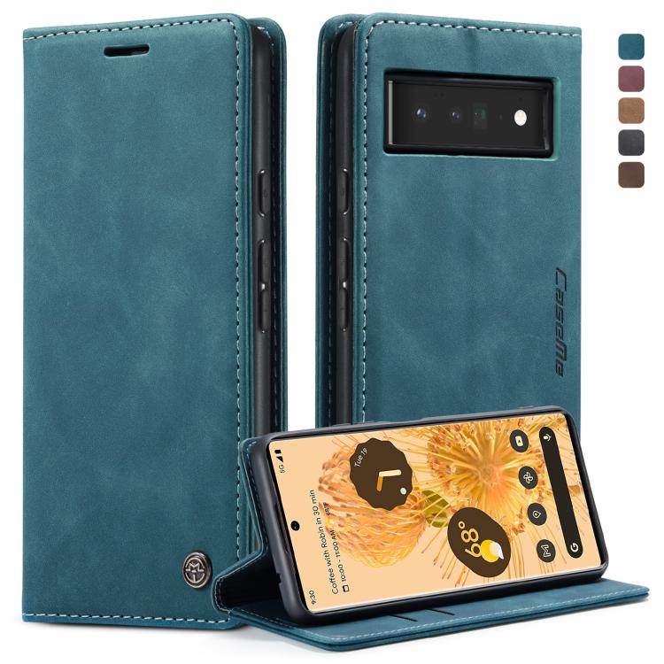 For Google Pixel 6 CaseMe 013 Multifunctional Horizontal Flip Leather Phone Case with Card Slot & Holder & Wallet(Blue) - free shipping - PMC Jewellery - Order now!