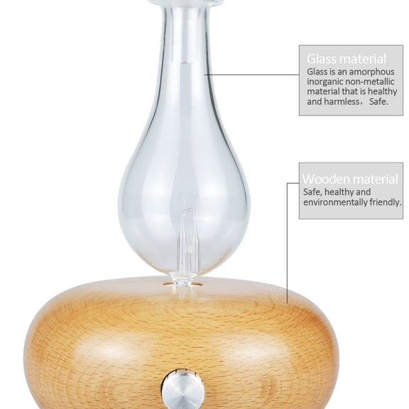 Wood Essential Oil Diffuser Aromatherapy Machine Automatic Alcohol Sprayer, Plug Specification:EU Plug(Light Brown)