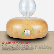 Wood Essential Oil Diffuser Aromatherapy Machine Automatic Alcohol Sprayer, Plug Specification:EU Plug(Light Brown)