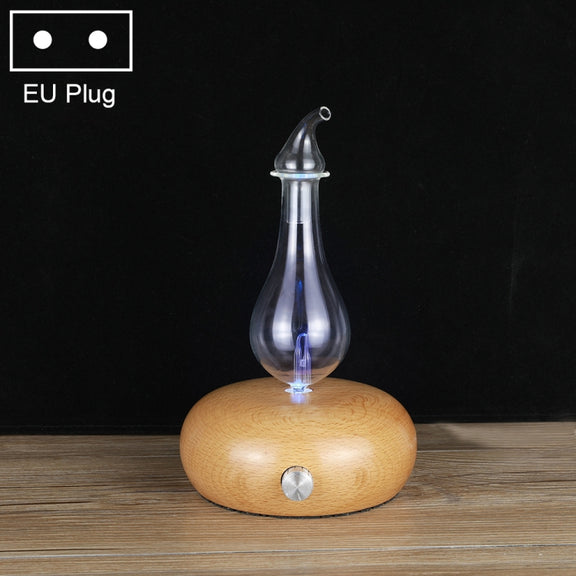 Wood Essential Oil Diffuser Aromatherapy Machine Automatic Alcohol Sprayer, Plug Specification:EU Plug(Light Brown)