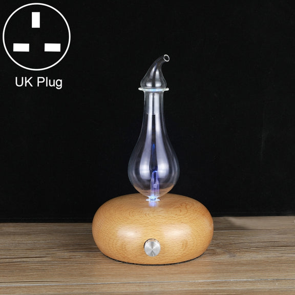 Wood Essential Oil Diffuser Aromatherapy Machine Automatic Alcohol Sprayer, Plug Specification:UK Plug(Light Brown)