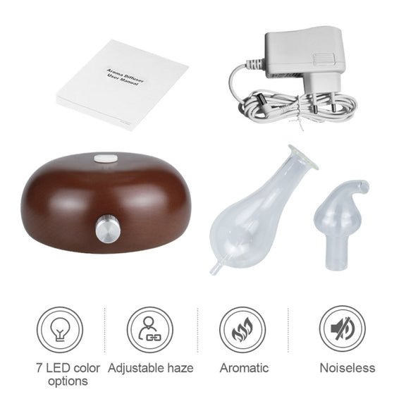 Wood Essential Oil Diffuser Aromatherapy Machine Automatic Alcohol Sprayer, Plug Specification:UK Plug(Light Brown)