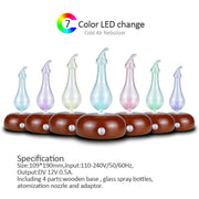Wood Essential Oil Diffuser Aromatherapy Machine Automatic Alcohol Sprayer, Plug Specification:UK Plug(Light Brown)