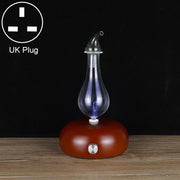 Wood Essential Oil Diffuser Aromatherapy Machine Automatic Alcohol Sprayer, Plug Specification:UK Plug(Dark Brown)