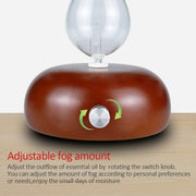 Wood Essential Oil Diffuser Aromatherapy Machine Automatic Alcohol Sprayer, Plug Specification:UK Plug(Dark Brown)