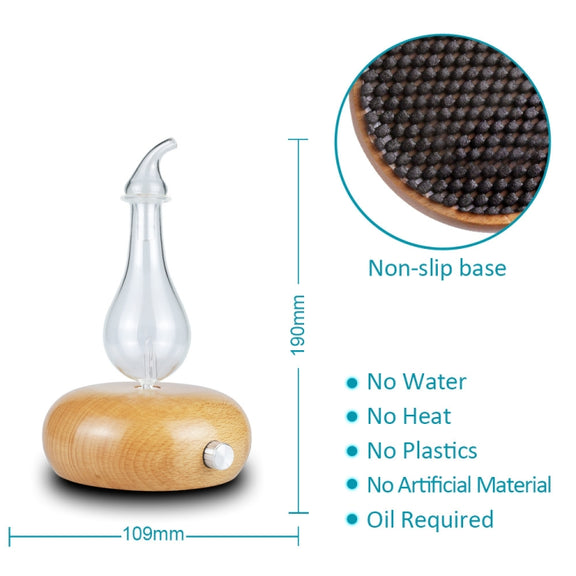 Wood Essential Oil Diffuser Aromatherapy Machine Automatic Alcohol Sprayer, Plug Specification:UK Plug(Dark Brown)