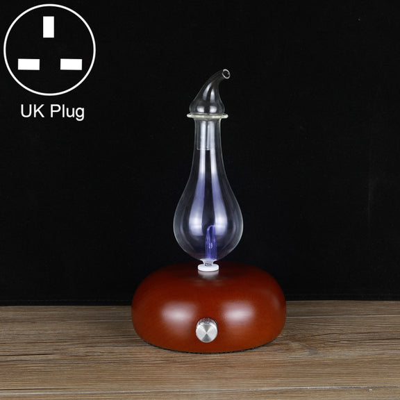 Wood Essential Oil Diffuser Aromatherapy Machine Automatic Alcohol Sprayer, Plug Specification:UK Plug(Dark Brown)