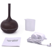 Creative Fragrance Machine Pointed Mouth Humidifier Automatic Alcohol Sprayer with Colorful LED Light, Plug Specification:EU Plug(Dark Brown)