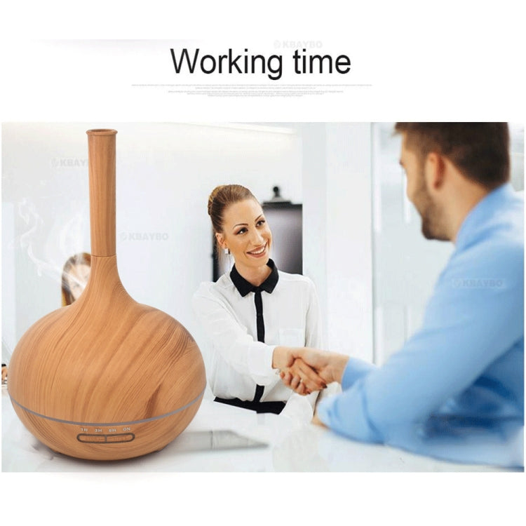 Creative Fragrance Machine Pointed Mouth Humidifier Automatic Alcohol Sprayer with Colorful LED Light, Plug Specification:US Plug(Light Brown)