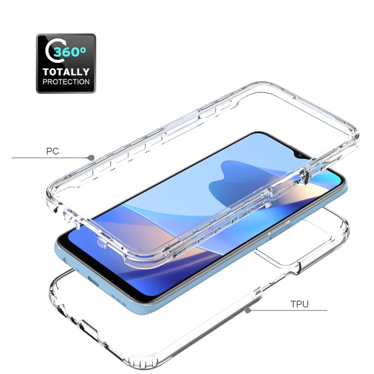 For OPPO A16 Shockproof High Transparency Two-color Gradual Change PC+TPU Candy Colors Phone Protective Case(White) - OPPO Cases by PMC TechLife | Online Shopping South Africa | PMC TechLife | Buy Now Pay Later Mobicred