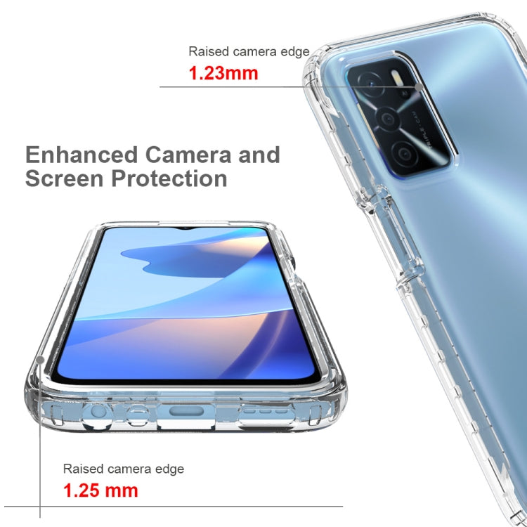For OPPO A16 Shockproof High Transparency Two-color Gradual Change PC+TPU Candy Colors Phone Protective Case(White) - OPPO Cases by PMC TechLife | Online Shopping South Africa | PMC TechLife | Buy Now Pay Later Mobicred