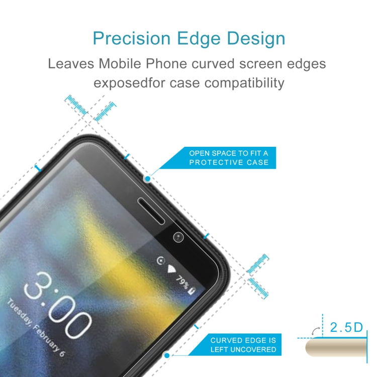 10 PCS 0.26mm 9H 2.5D Tempered Glass Film For Doogee X50