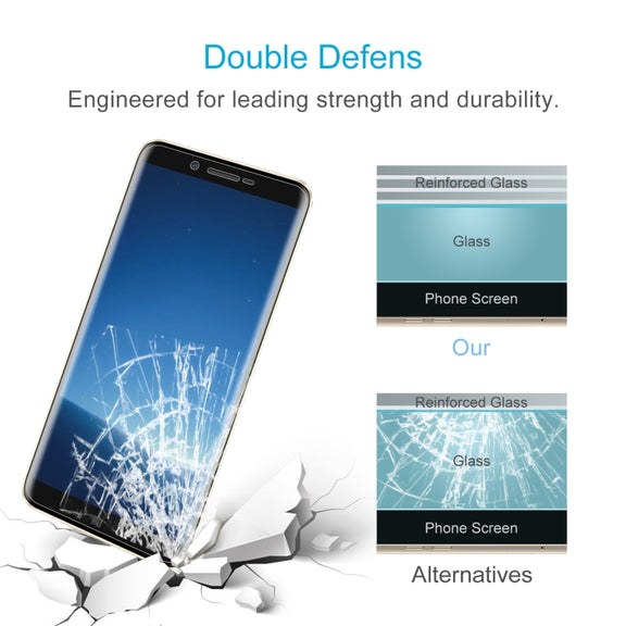 50 PCS 0.26mm 9H 2.5D Tempered Glass Film For Doogee X60L