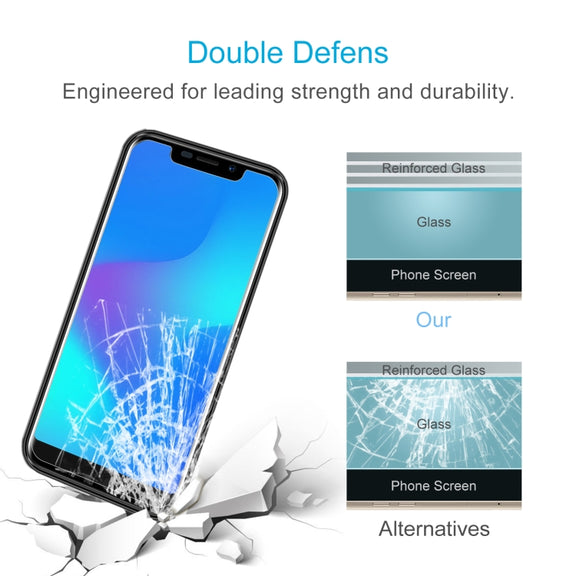 50 PCS 0.26mm 9H 2.5D Tempered Glass Film For Doogee X70