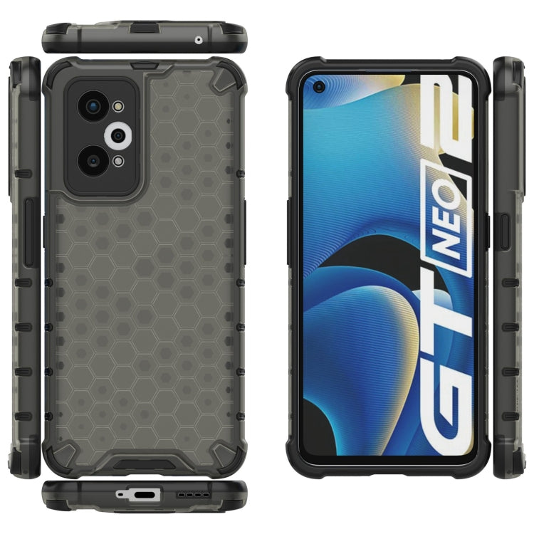 For OPPO Realme GT Neo2 5G Shockproof Honeycomb PC + TPU Phone Case(Black) - Realme Cases by PMC TechLife | Online Shopping South Africa | PMC TechLife | Buy Now Pay Later Mobicred
