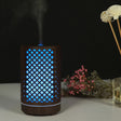 USB 200ml Hollow-out Forest Pattern Wooden Essential Oil Aromatherapy Machine Ultrasonic Humidifier Automatic Alcohol Sprayer(Dark Brown-1) - free shipping - PMC TechLife - Order now!