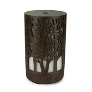200ml Hollow-out Forest Pattern Wooden Essential Oil Aromatherapy Machine Ultrasonic Humidifier Automatic Alcohol Sprayer, Plug Specification:UK Plug(Dark Brown-3)