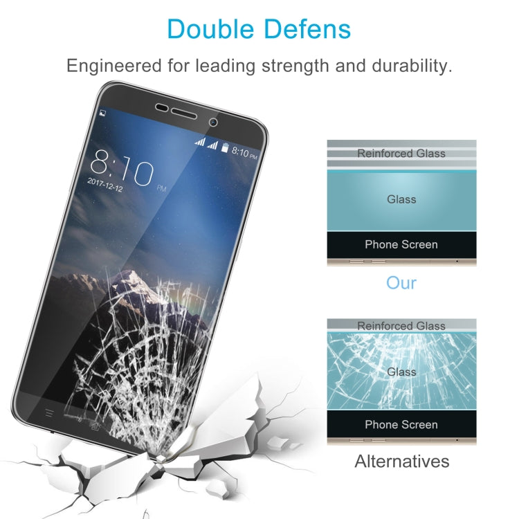 50 PCS 0.26mm 9H 2.5D Tempered Glass Film For Blackview A10
