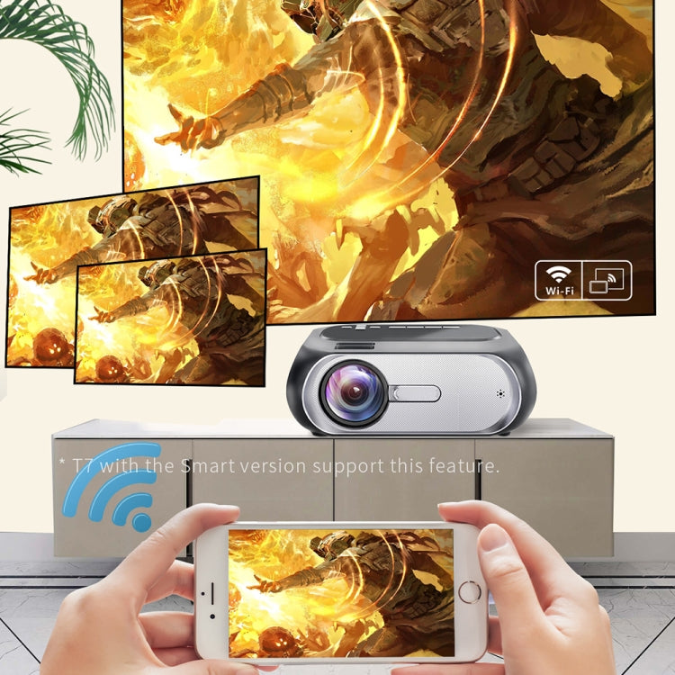 T7 1920x1080P 200 ANSI Portable Home Theater LED HD Digital Projector, Basic Version, AU Plug(Black)
