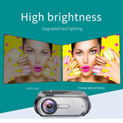 T7 1920x1080P 200 ANSI Portable Home Theater LED HD Digital Projector, Basic Version, AU Plug(Black)