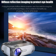 T7 1920x1080P 200 ANSI Portable Home Theater LED HD Digital Projector, Basic Version, AU Plug(Black)