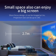 T7 1920x1080P 200 ANSI Portable Home Theater LED HD Digital Projector, Basic Version, AU Plug(Black)