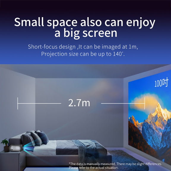 T7 1920x1080P 200 ANSI Portable Home Theater LED HD Digital Projector, Basic Version, AU Plug(Black)