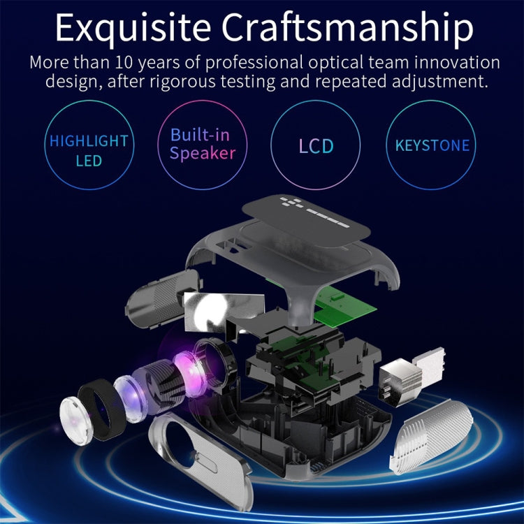 T7 1920x1080P 200 ANSI Portable Home Theater LED HD Digital Projector, Same Screen Version, AU Plug(Black) - LED Projector by PMC TechLife | Online Shopping South Africa | PMC TechLife | Buy Now Pay Later Mobicred