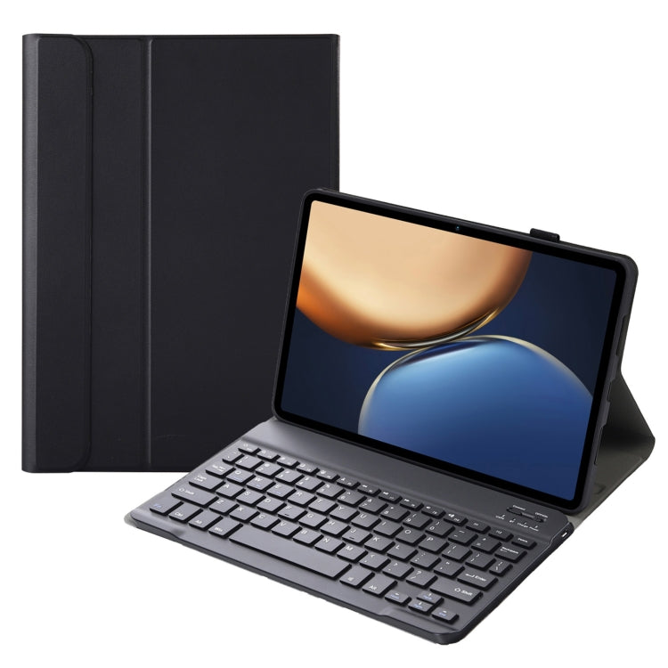 AHV7 Lambskin Texture Ultra-thin Bluetooth Keyboard Leather Tablet Case For Honor Tablet V7 Pro(Black) - Huawei Keyboard by PMC TechLife | Online Shopping South Africa | PMC TechLife