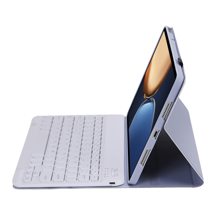 AHV7 Lambskin Texture Ultra-thin Bluetooth Keyboard Leather Tablet Case For Honor Pad V8 / Tablet V7 Pro(Purple) - Huawei Keyboard by PMC TechLife | Online Shopping South Africa | PMC TechLife | Buy Now Pay Later Mobicred