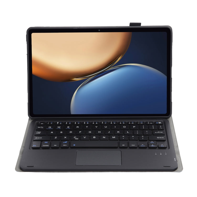 AHV7-A Lambskin Texture Ultra-thin Bluetooth Keyboard Leather Tablet Case with Touchpad For Honor Pad V8 / Tablet V7 Pro(Black) - Huawei Keyboard by PMC TechLife | Online Shopping South Africa | PMC TechLife | Buy Now Pay Later Mobicred