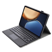 AHV7-A Lambskin Texture Ultra-thin Bluetooth Keyboard Leather Tablet Case with Touchpad For Honor Pad V8 / Tablet V7 Pro(Black)