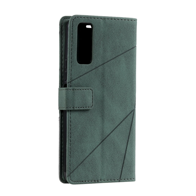 For vivo Y72 5G / Y52 5G / iQOO Z3 Skin Feel Splicing Horizontal Flip Leather Phone Case(Green) - vivo Cases by PMC TechLife | Online Shopping South Africa | PMC TechLife | Buy Now Pay Later Mobicred