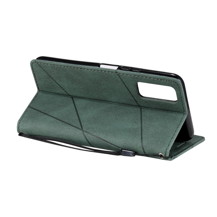 For vivo Y72 5G / Y52 5G / iQOO Z3 Skin Feel Splicing Horizontal Flip Leather Phone Case(Green) - vivo Cases by PMC TechLife | Online Shopping South Africa | PMC TechLife | Buy Now Pay Later Mobicred