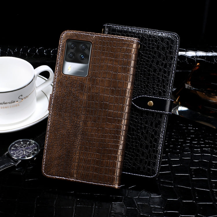 For Cubot X50 idewei Crocodile Texture Horizontal Flip Leather Case with Holder & Card Slots & Wallet(Dark Blue)