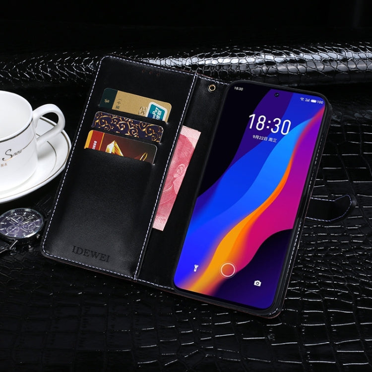 For Meizu 18x idewei Crocodile Texture Horizontal Flip Leather Case with Holder & Card Slots & Wallet(Dark Blue) - More Brand by idewei | Online Shopping South Africa | PMC Jewellery | Buy Now Pay Later Mobicred