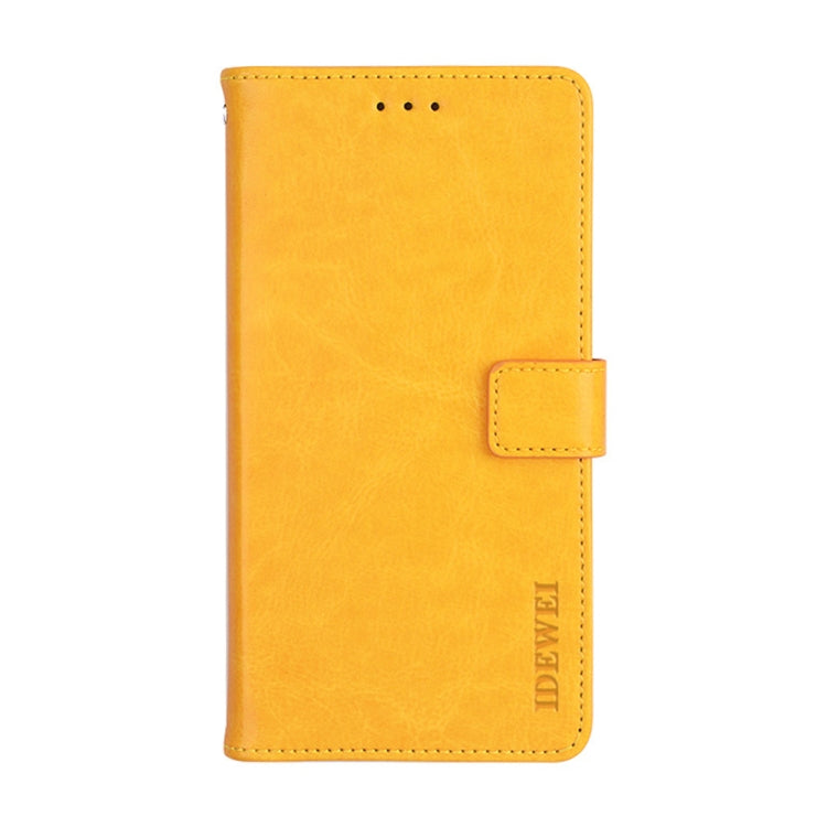 For Meizu 18x idewei Crazy Horse Texture Leather Case with Holder & Card Slots & Wallet(Yellow) - More Brand by idewei | Online Shopping South Africa | PMC Jewellery | Buy Now Pay Later Mobicred