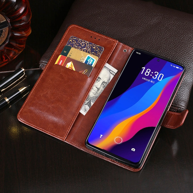 For Meizu 18x idewei Crazy Horse Texture Leather Case with Holder & Card Slots & Wallet(Black) - More Brand by idewei | Online Shopping South Africa | PMC Jewellery | Buy Now Pay Later Mobicred