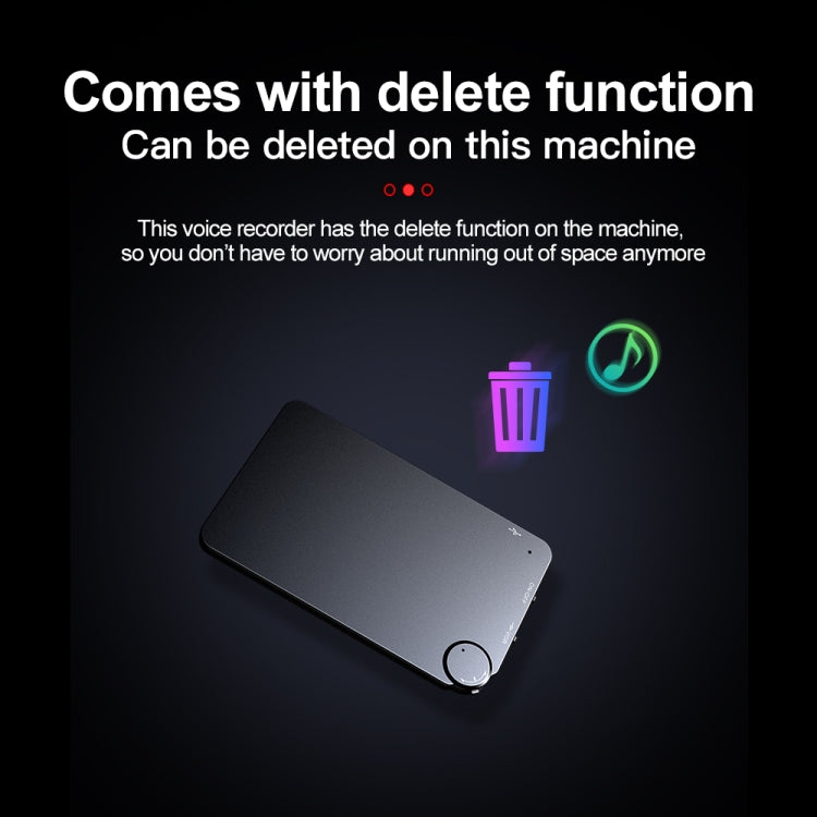 K2 Portable Ultra-thin Card Voice Recorder, Capacity:32GB(Black) - Other Style by PMC TechLife | Online Shopping South Africa | PMC TechLife | Buy Now Pay Later Mobicred