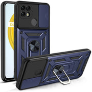 For OPPO Realme C21/C20/C11 2021 Sliding Camera Cover Design TPU+PC Phone Protective Case(Blue)