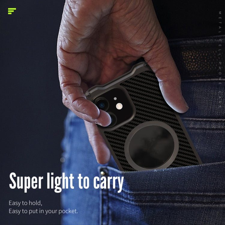 For iPhone 12 Pro Max R-JUST RJ51 Hollow Shockproof Metal Protective Phone Case(Dark Grey) - free shipping - PMC TechLife - Order now!