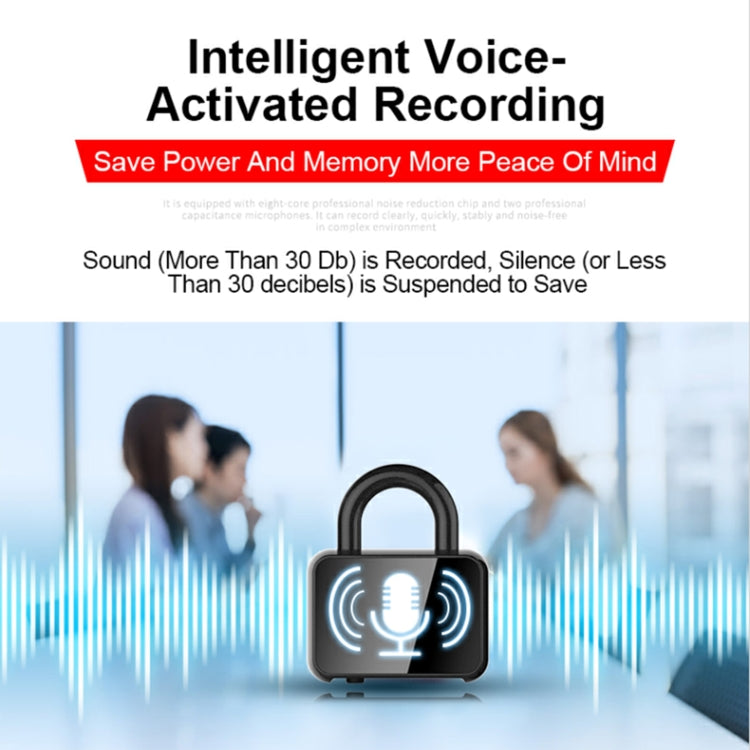 Q11 Intelligent HD Noise Reduction Lock Voice Recorder, Capacity:16GB(Black)