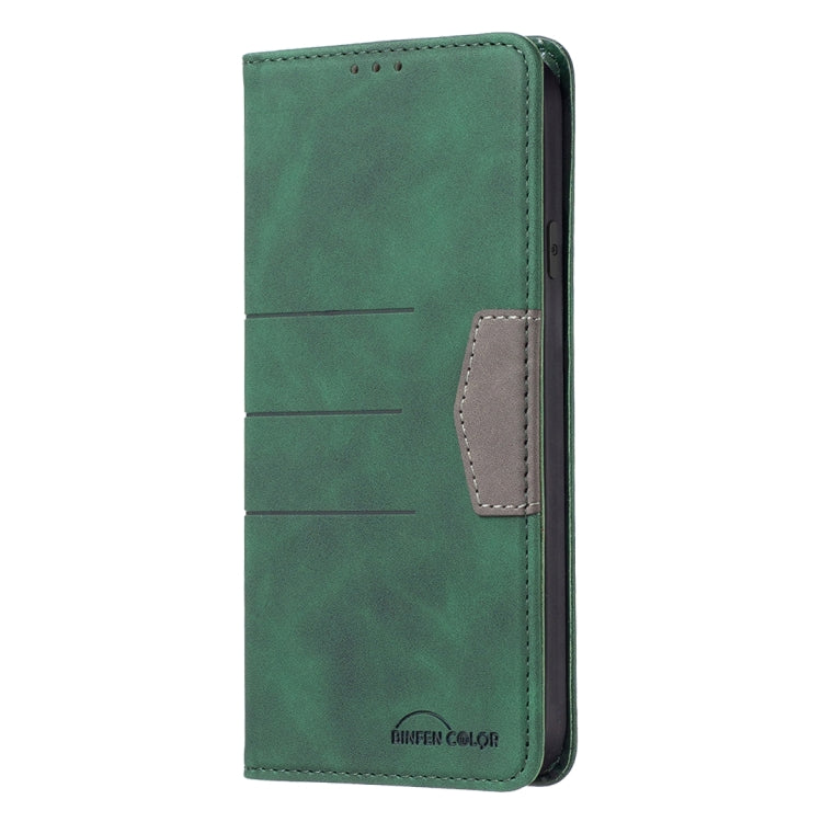For iPhone X / XS Magnetic Splicing Leather Phone Case(Green) - More iPhone Cases by PMC TechLife | Online Shopping South Africa | PMC TechLife