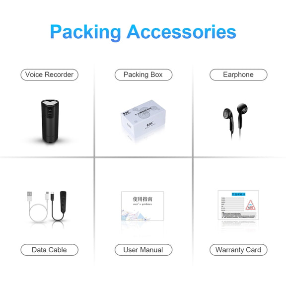Q51 Intelligent HD Noise Reduction Remote Voice Control Recorder, Capacity:16GB(Black)