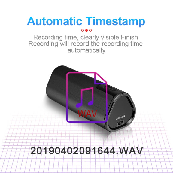 Q51 Intelligent HD Noise Reduction Remote Voice Control Recorder, Capacity:16GB(Black)