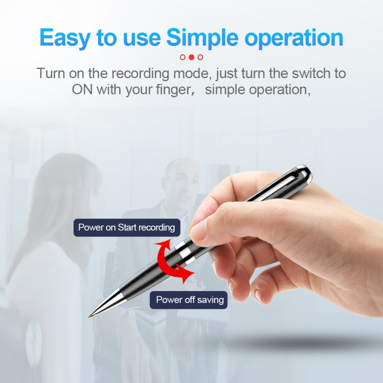 Q96 Intelligent HD Digital Noise Reduction Recording Pen, Capacity:64GB(Black) - free shipping - PMC TechLife - Order now!