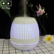 400ml Hollow-out LED Humidifier Wood Grain Air Purifier Aromatherapy Machine Automatic Alcohol Sprayer with Colorful LED Light, Plug Specification:EU Plug(White) - free shipping - PMC TechLife - Order now!