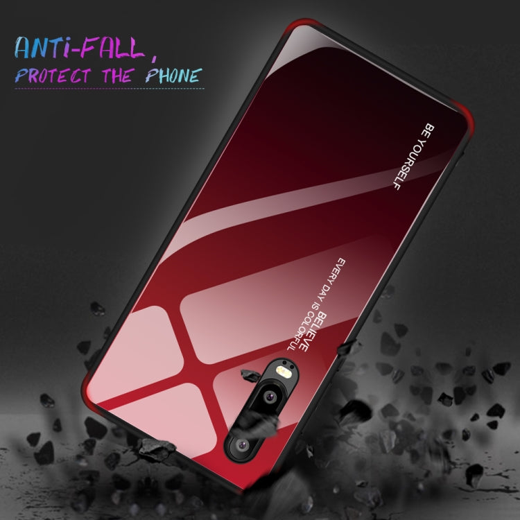 For Huawei P30 Gradient Color Glass Case(Blue) - free shipping - PMC TechLife - Order now!