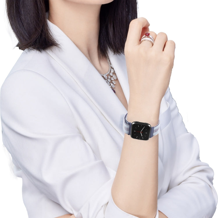 For Fitbit Versa 1 / 2 Universal Nylon Strap Watch Band(White Pinstripe) - Watch Bands by PMC TechLife | Online Shopping South Africa | PMC TechLife | Buy Now Pay Later Mobicred