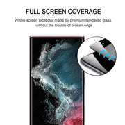 For Samsung Galaxy S22 Ultra 5G 25pcs Full Glue 3D Curved Edge Screen Tempered Glass Film(Black)